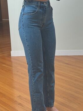 Abercrombie & Fitch Straight Leg Jeans - Blue Wash